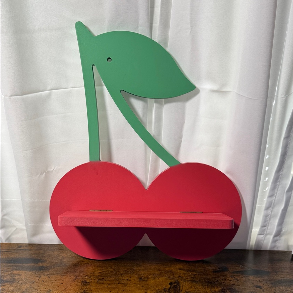 Cherry Wall Shelf Decor - Red and Green